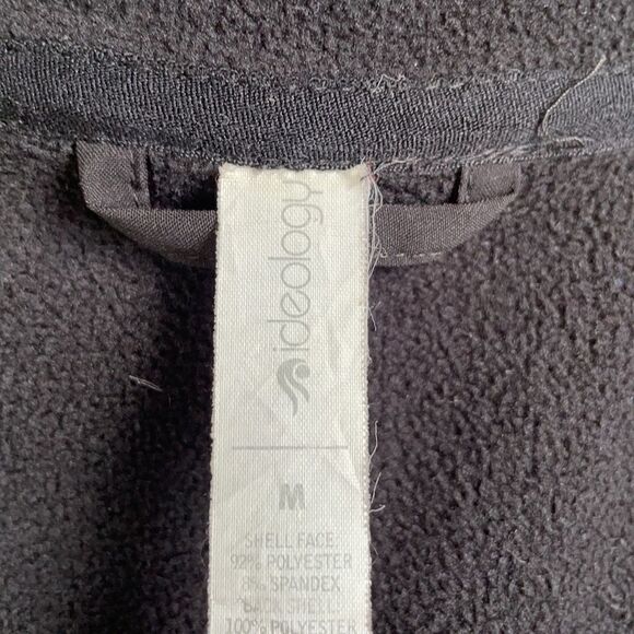 Ideology Black Fleece Lined Nylon Waterproof Jacket w/ Colorful Zipper (Size: M) - Picture 11 of 13